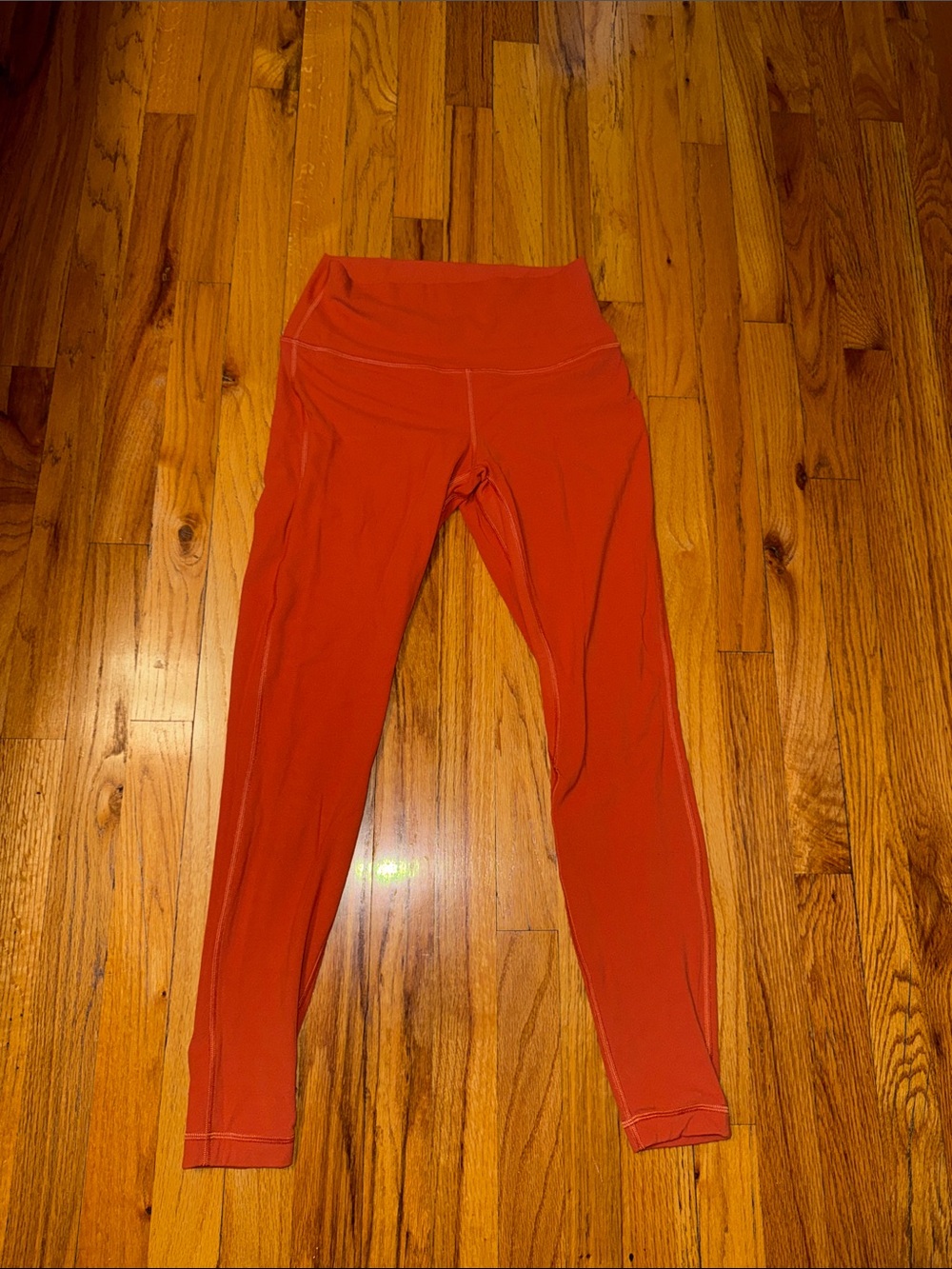 High-Waist Lululemon Orange Active Leggings